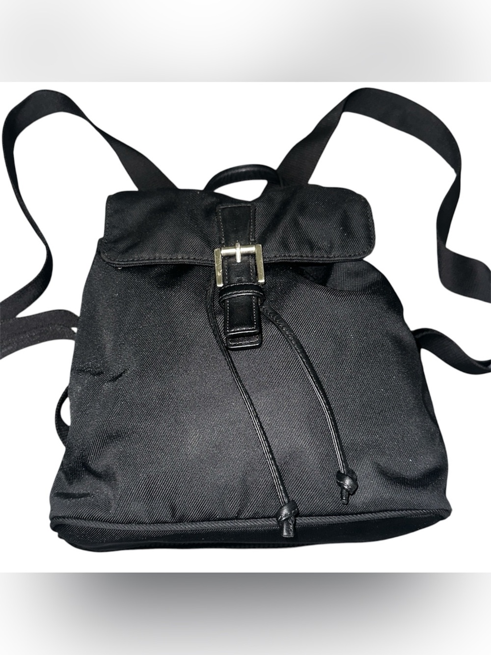 Coach Mercer Twill Nylon and Leather Drawstring Backpack | Black